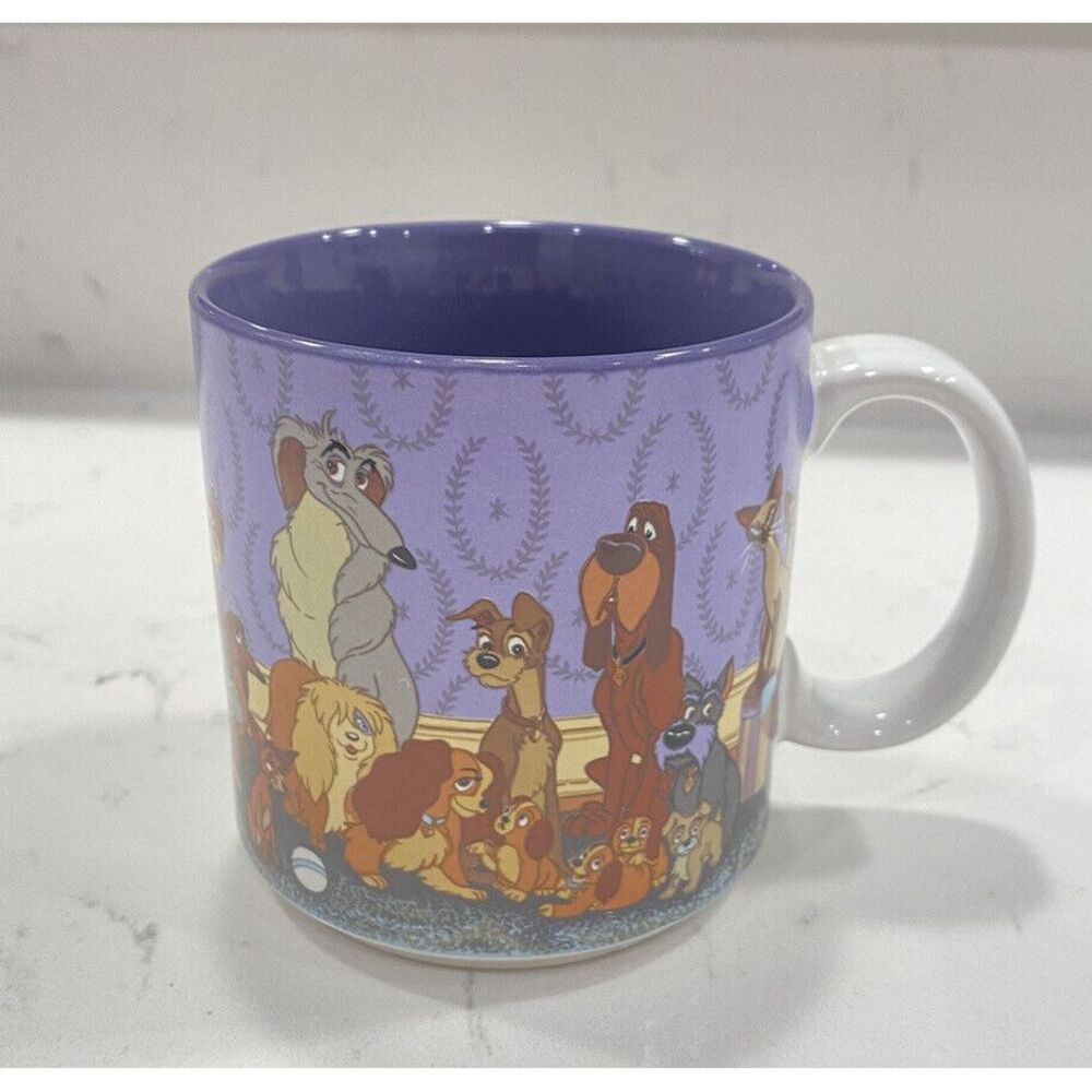 Vintage Disney Store Walt Disney's Lady and The Tramp Dogs Coffee‎ Mug Cup 10oz
